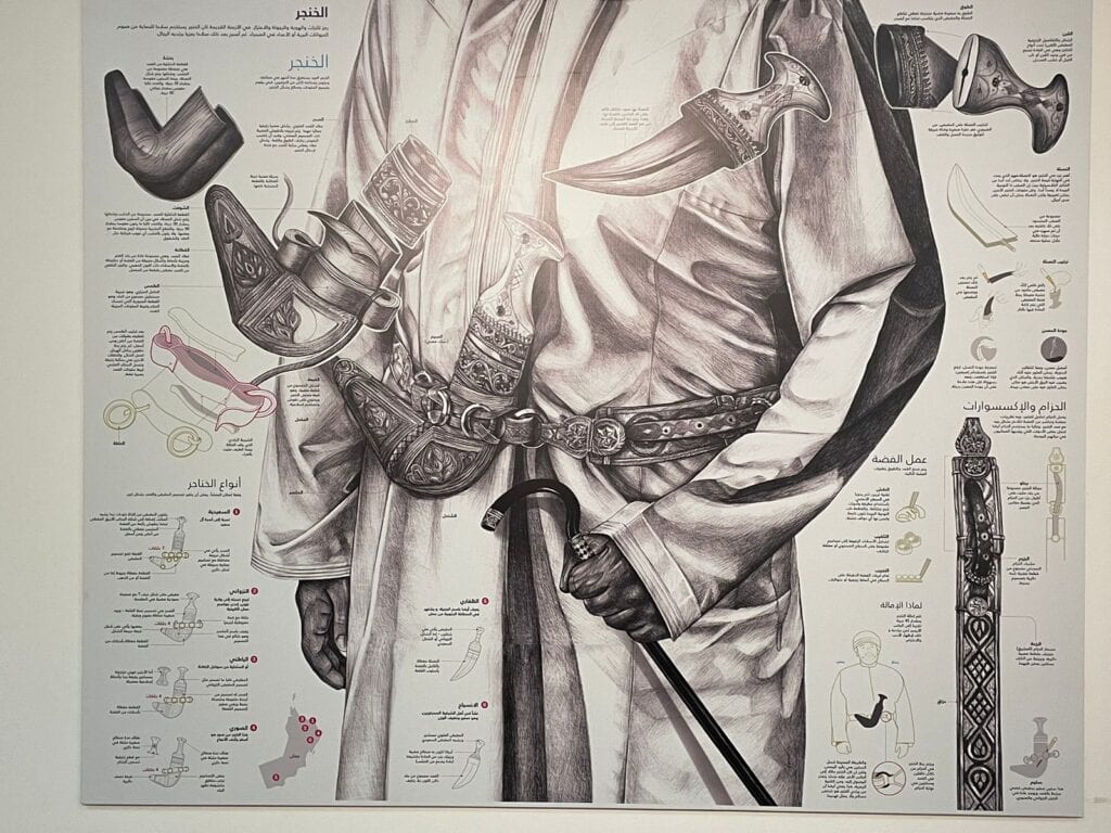 Bait Al Zubair museum Picture of Omani man in traditional clothes