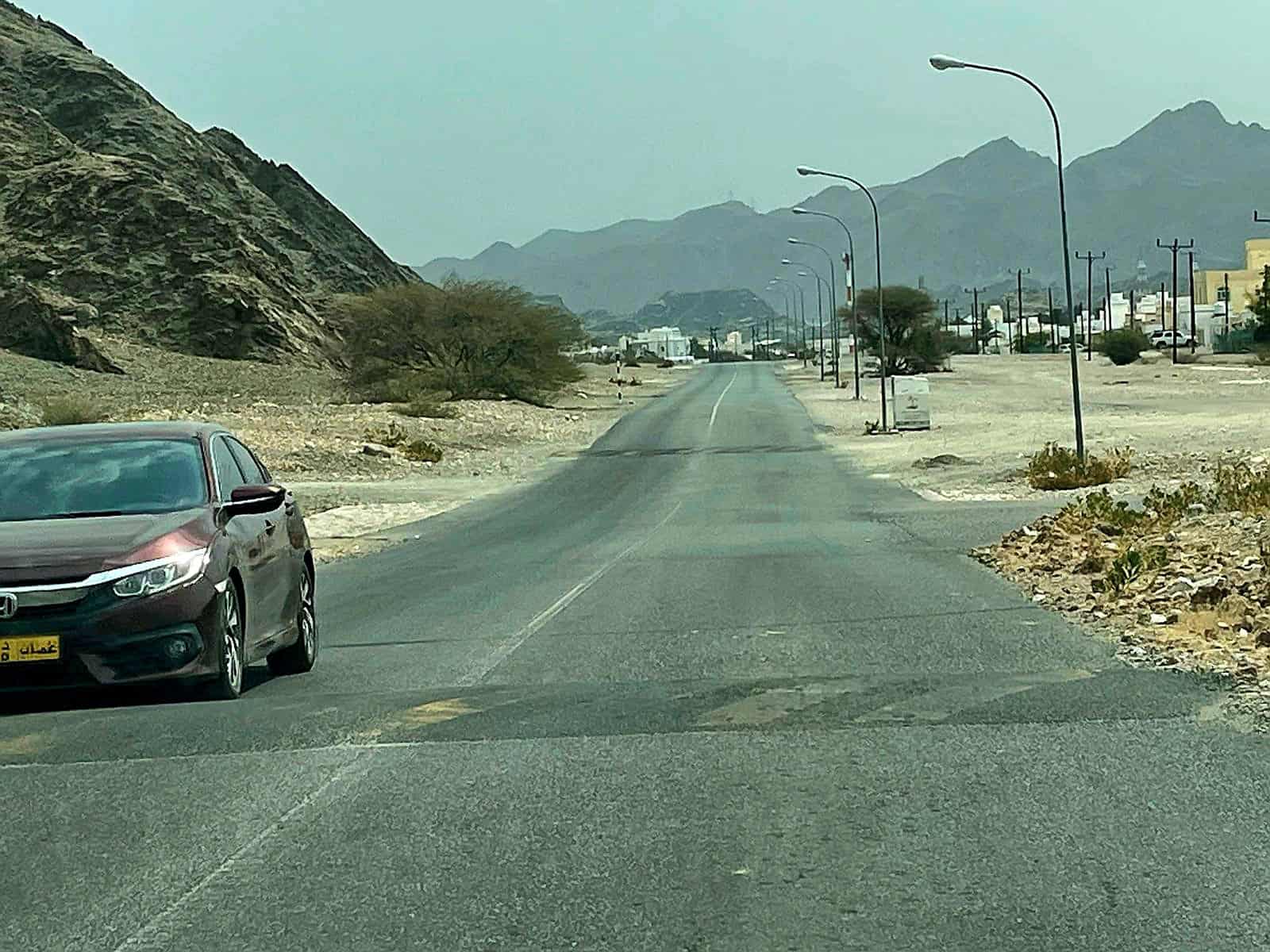 Driving in Oman speed bump