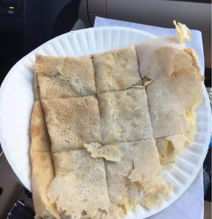 Cheese and honey with Omani bread