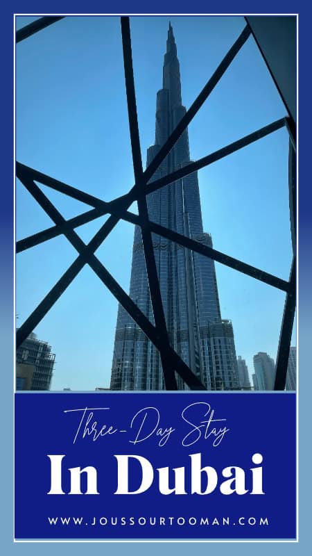 Pinterest pin for Trip to Dubai