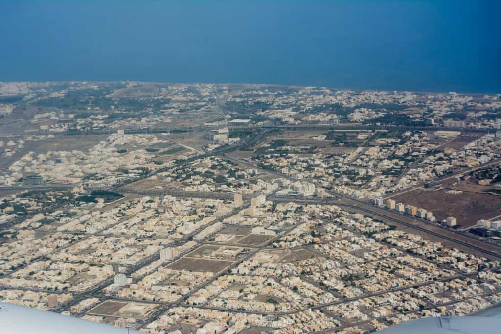 An aerial view of Seeb