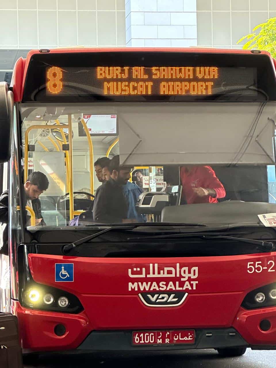 Line 8 of the Mwasalat public bus takes passengers to Al Khuwair in the centre of Muscat.
