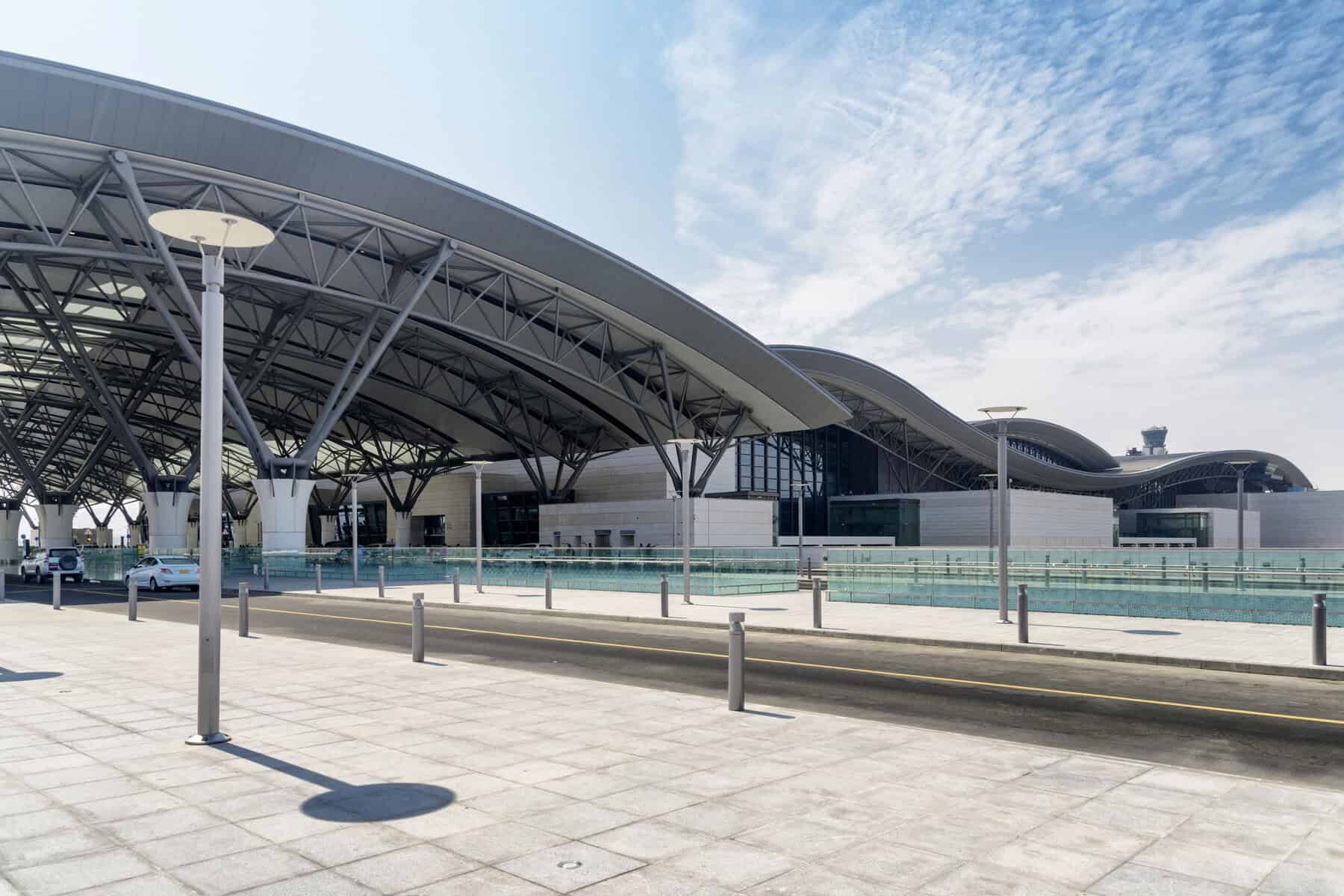 A view of Muscat International airport from the outside.