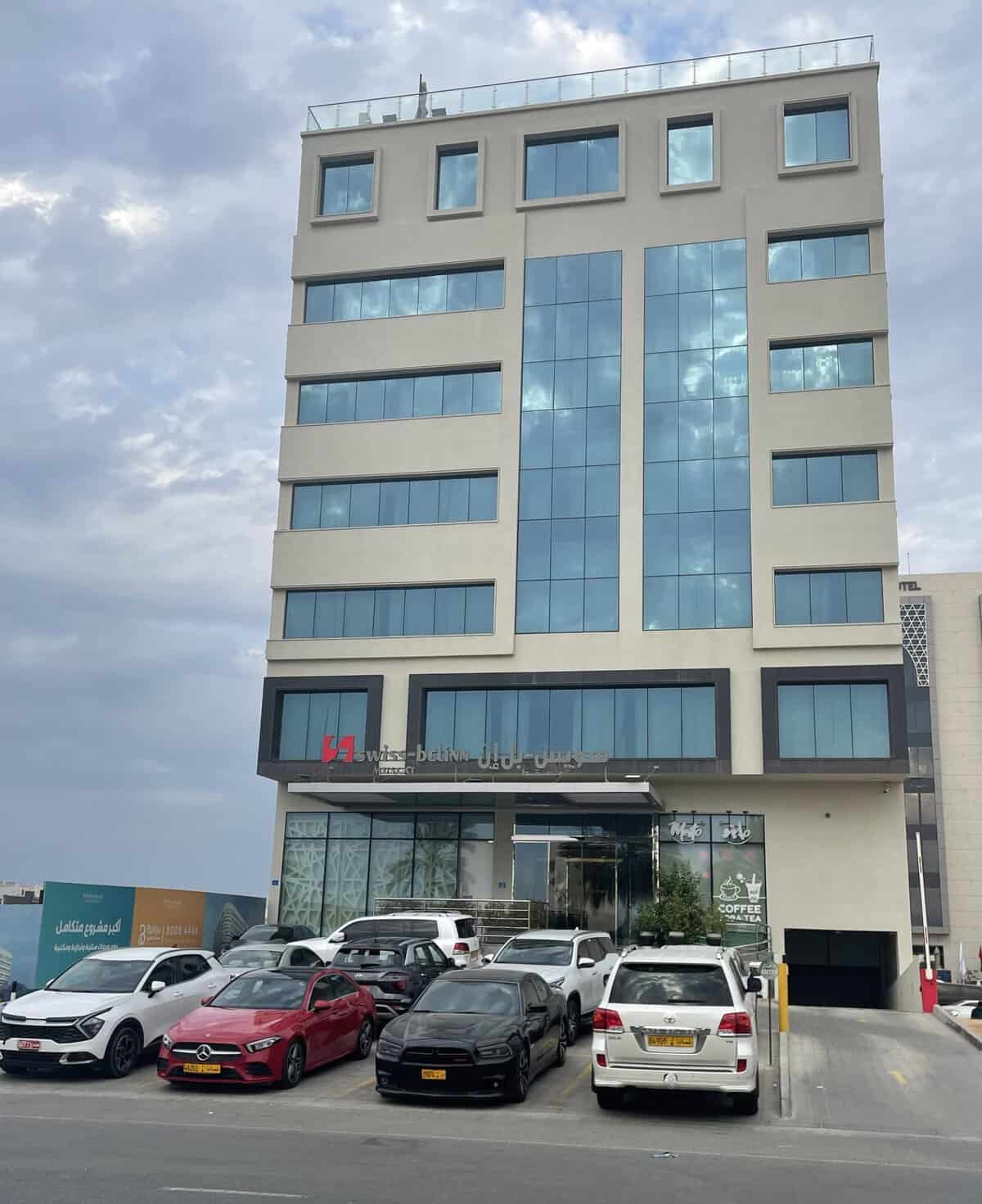 An outside view of the Swiss-Belinn Hotel in Muscat