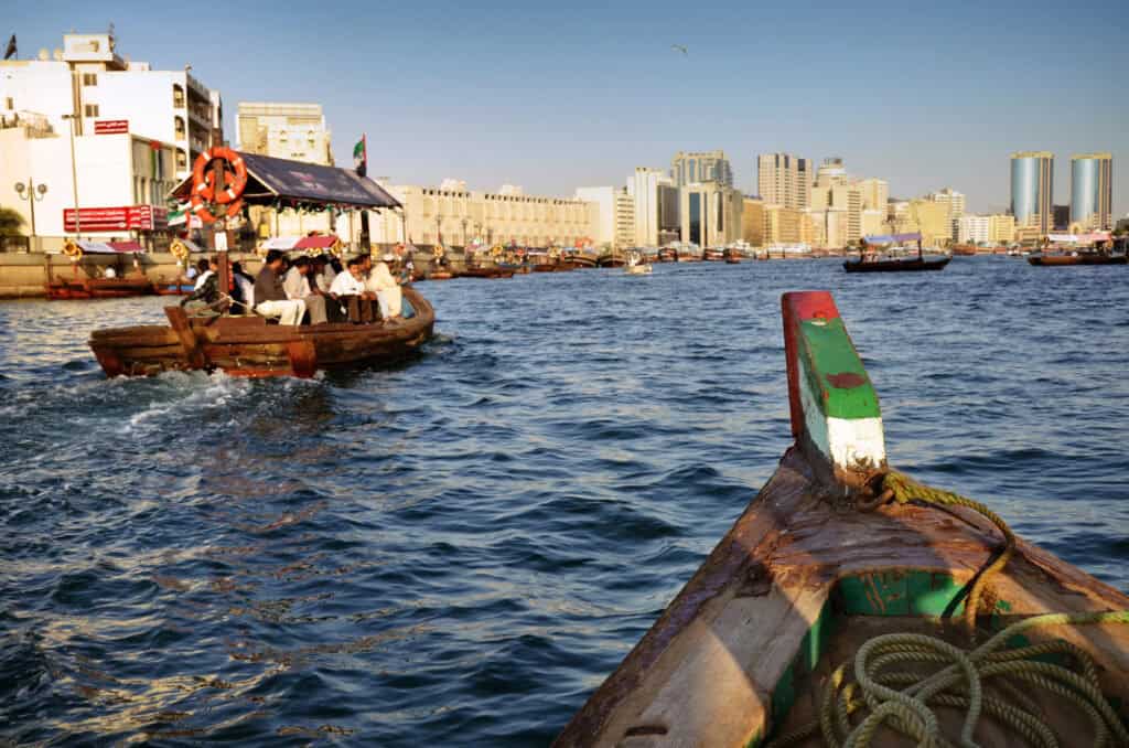 Traditional abra in Dubai Creek