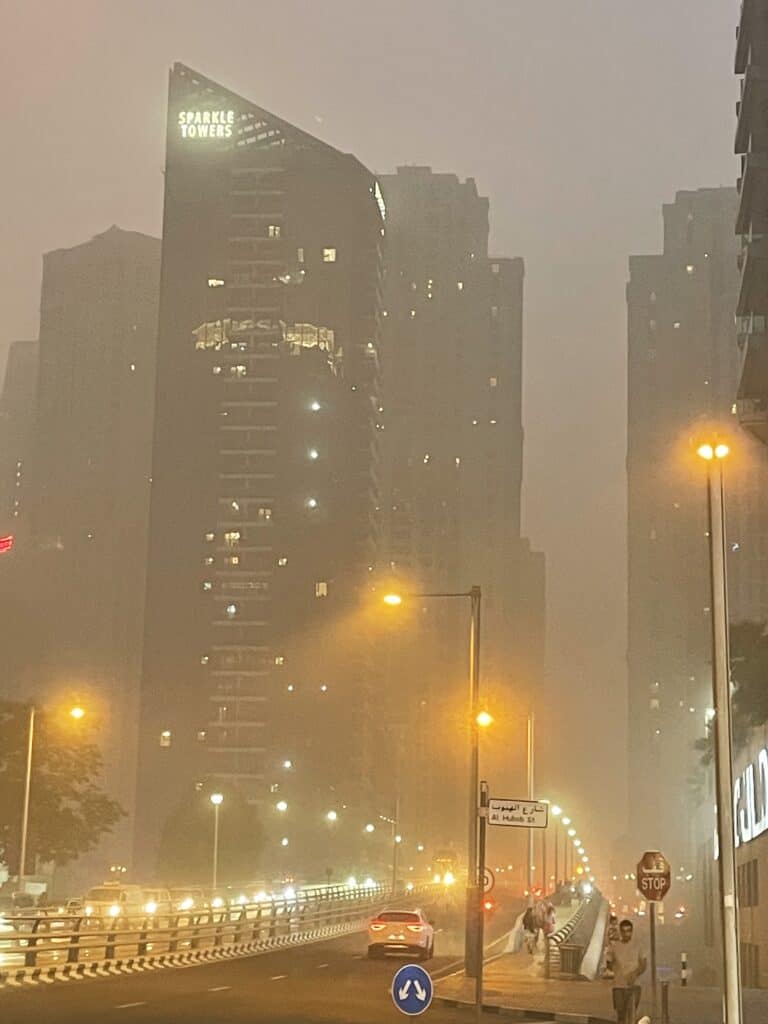 Dubai in the fog
