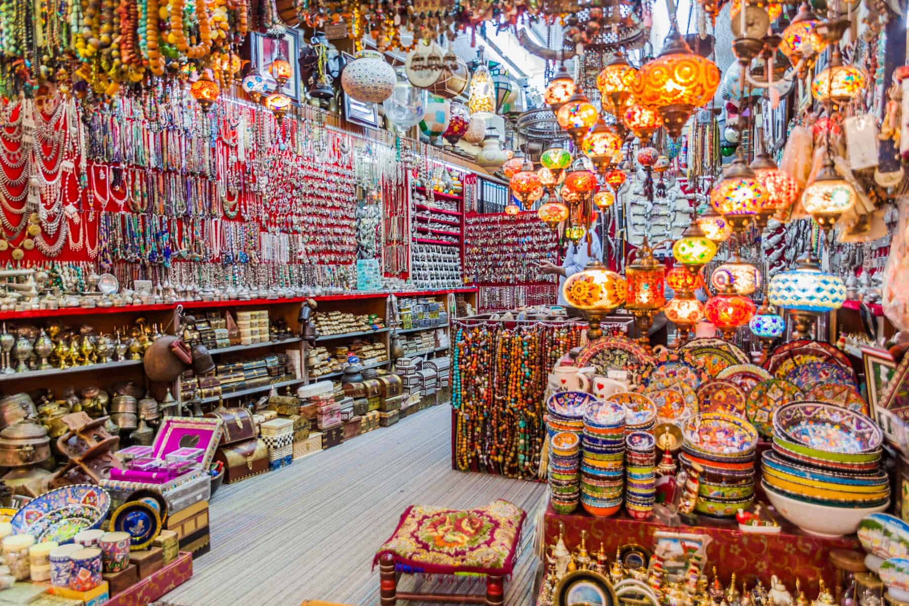 A stall in Muttrah Souq