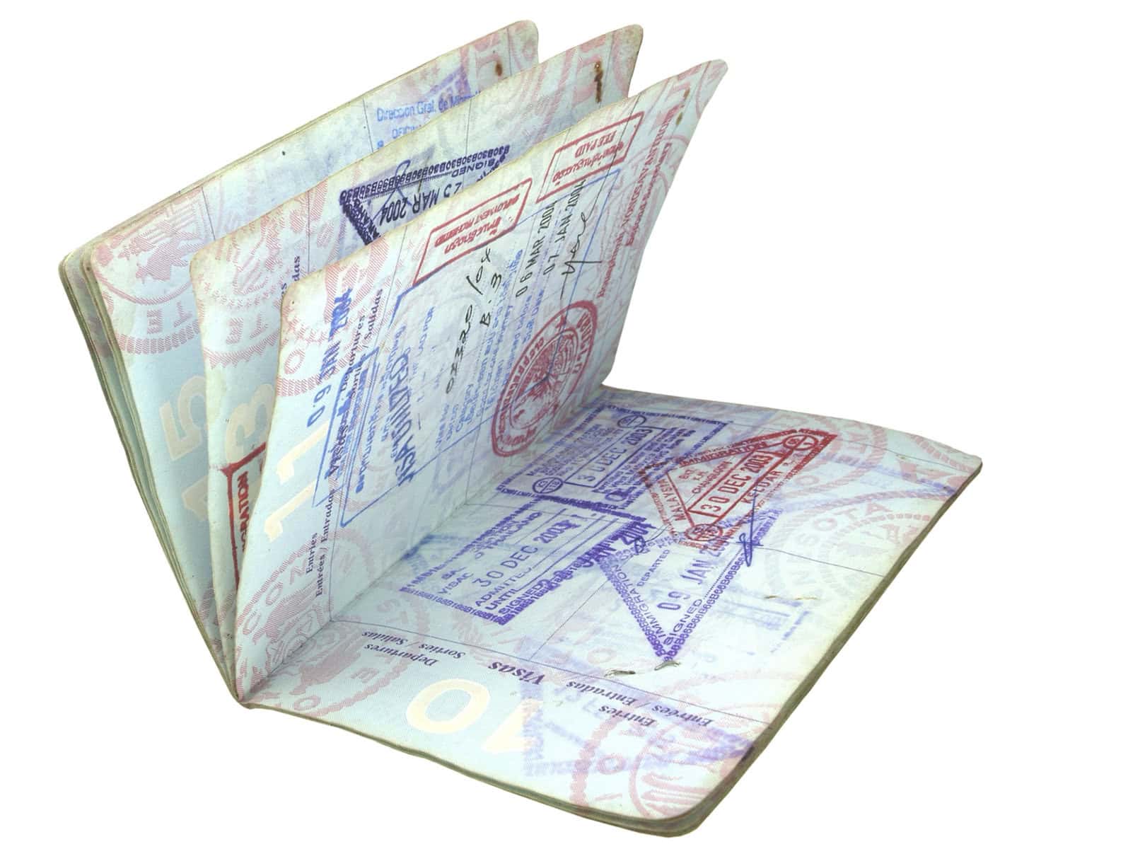 passport with visas