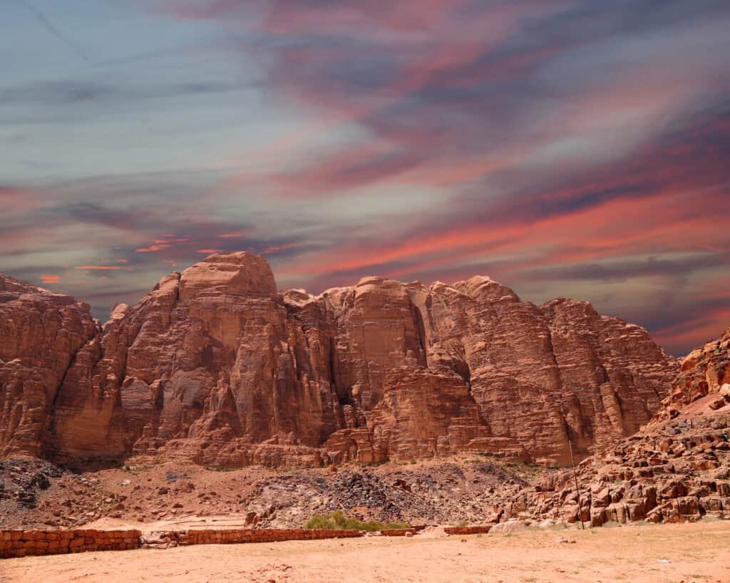 The striking colours of Wadi Rum in Jordan