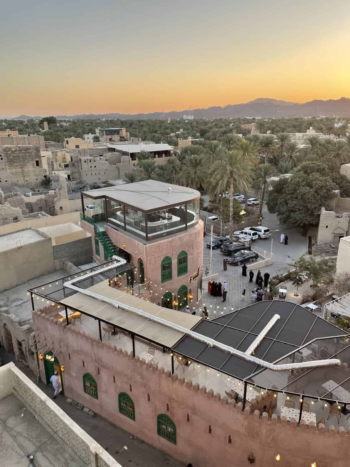 Whether spending one day in Nizwa or a few, the town will reveal many cultural riches such as the many cafes you can discover in the old town seen here.