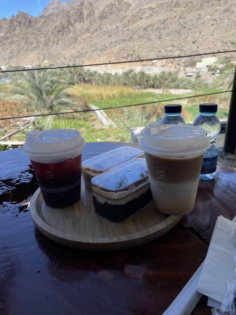 Jalb cafe sells both hot and cold drinks - including their special 'Time Elixir' (on the left).