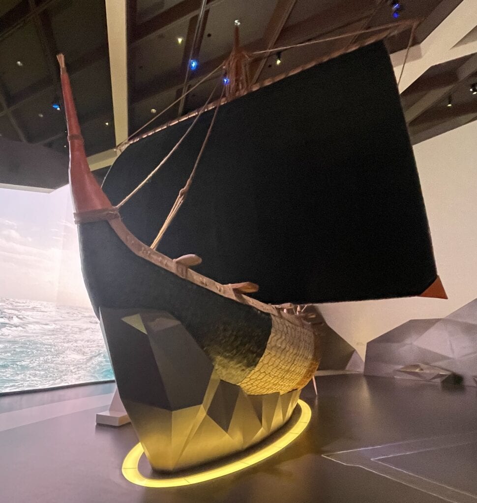 Reconstruction of the Magan Boat in the Oman across Ages Museum.