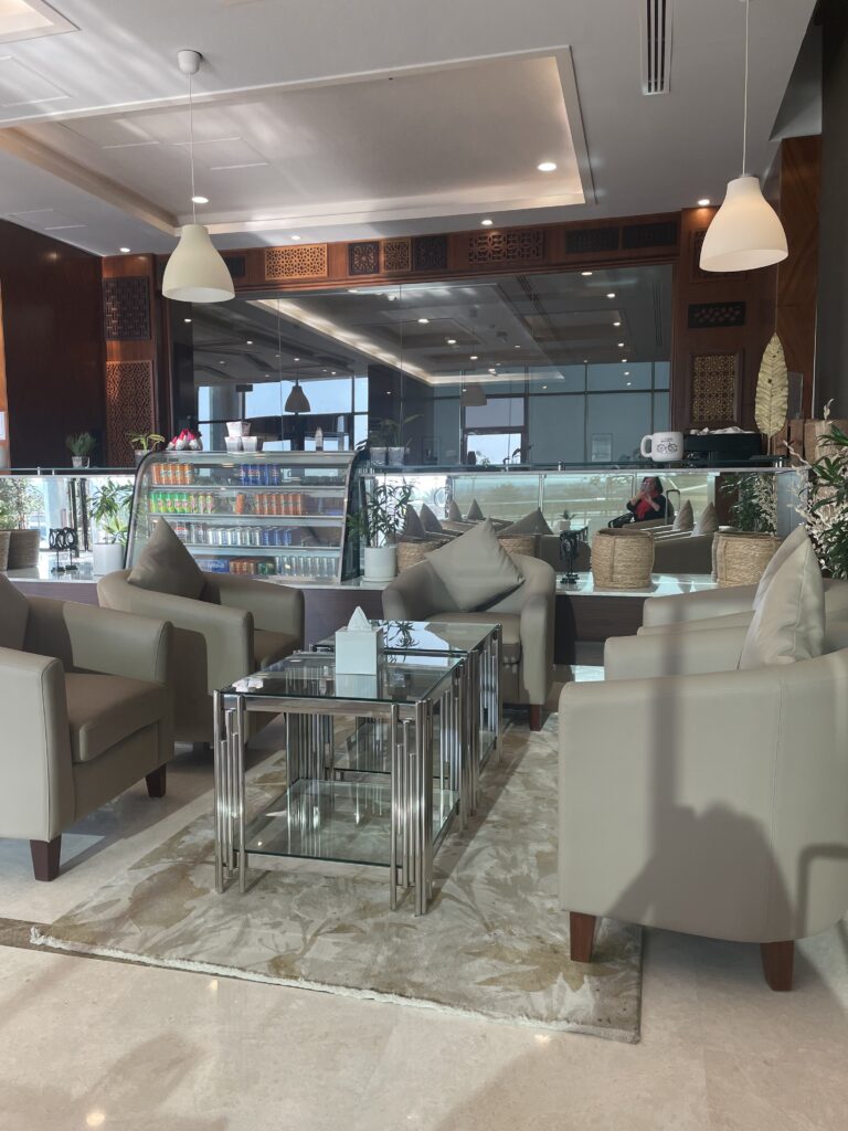 Reception area at Sur Grand Hotel in Sur, Oman